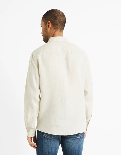 Regular Shirt 100% Linen - Natural - 03