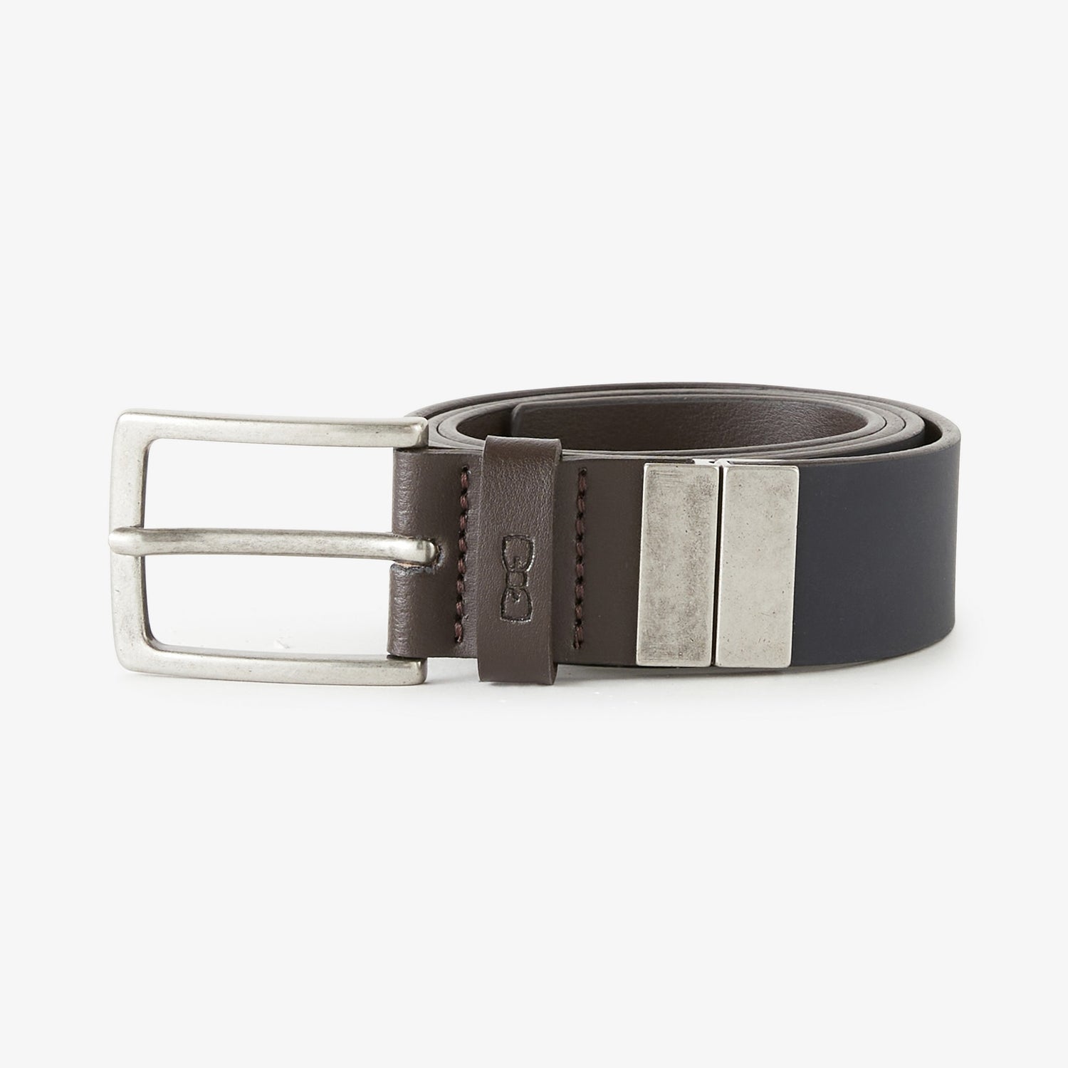 Reversible Brown Rubber Belt - 01