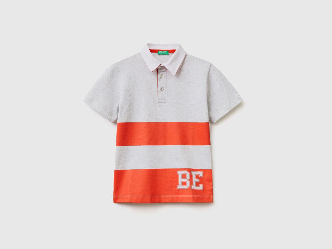 Rugby Polo With Striped Print