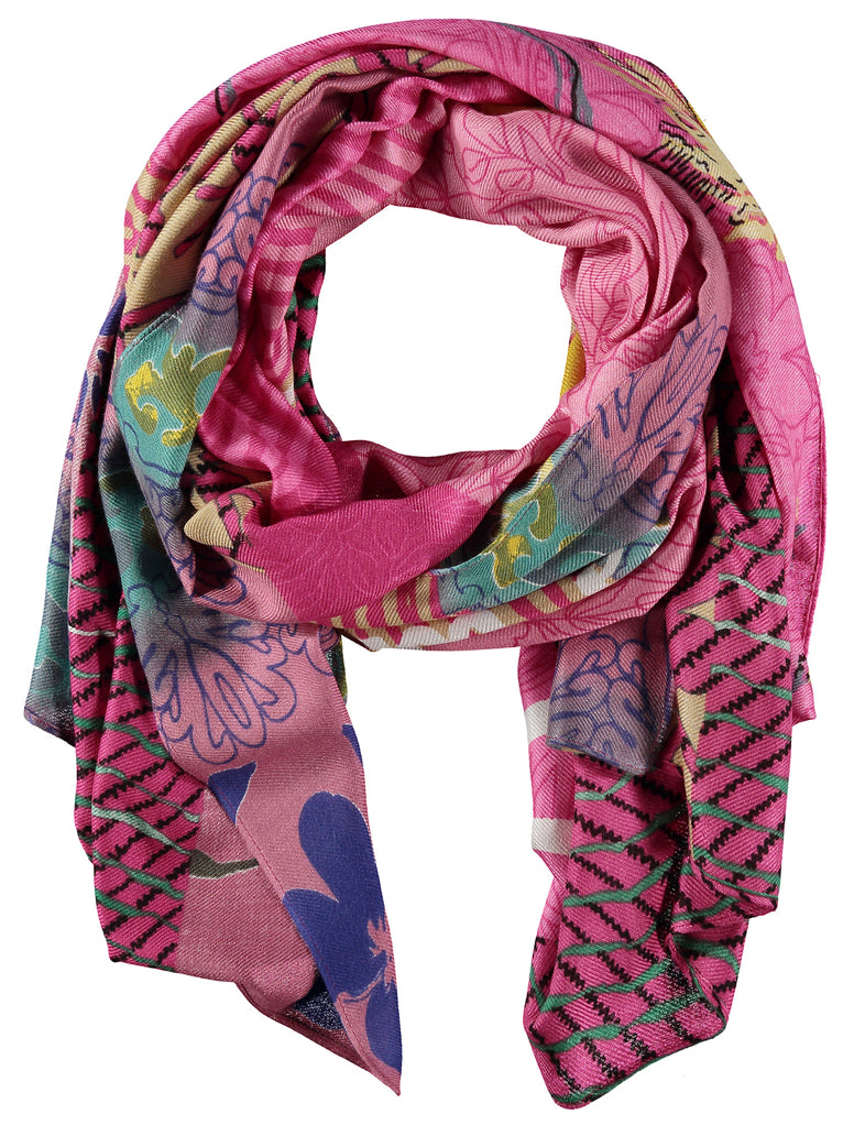 Scarf With A Floral Pattern