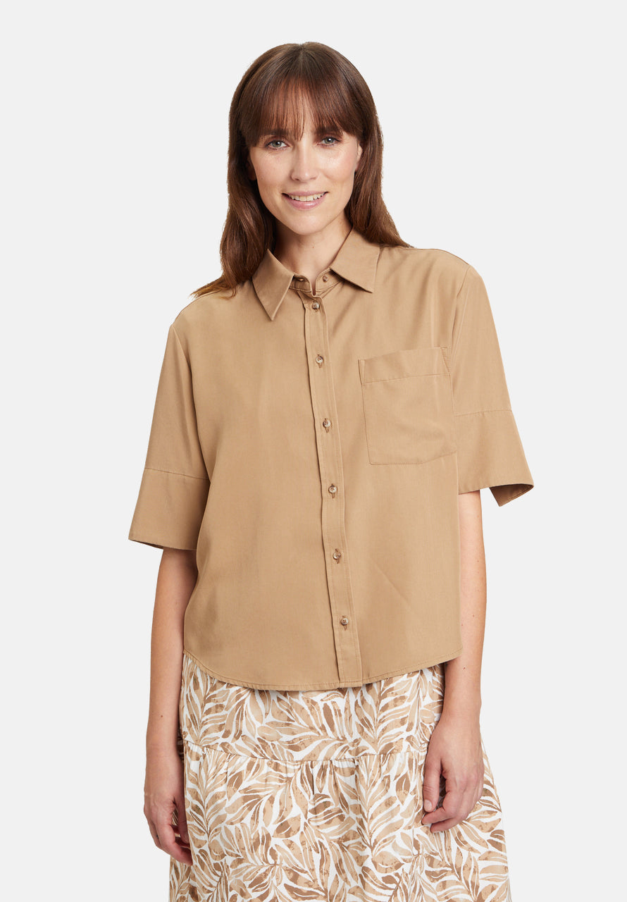 Shirt Blouse With Patch Pockets