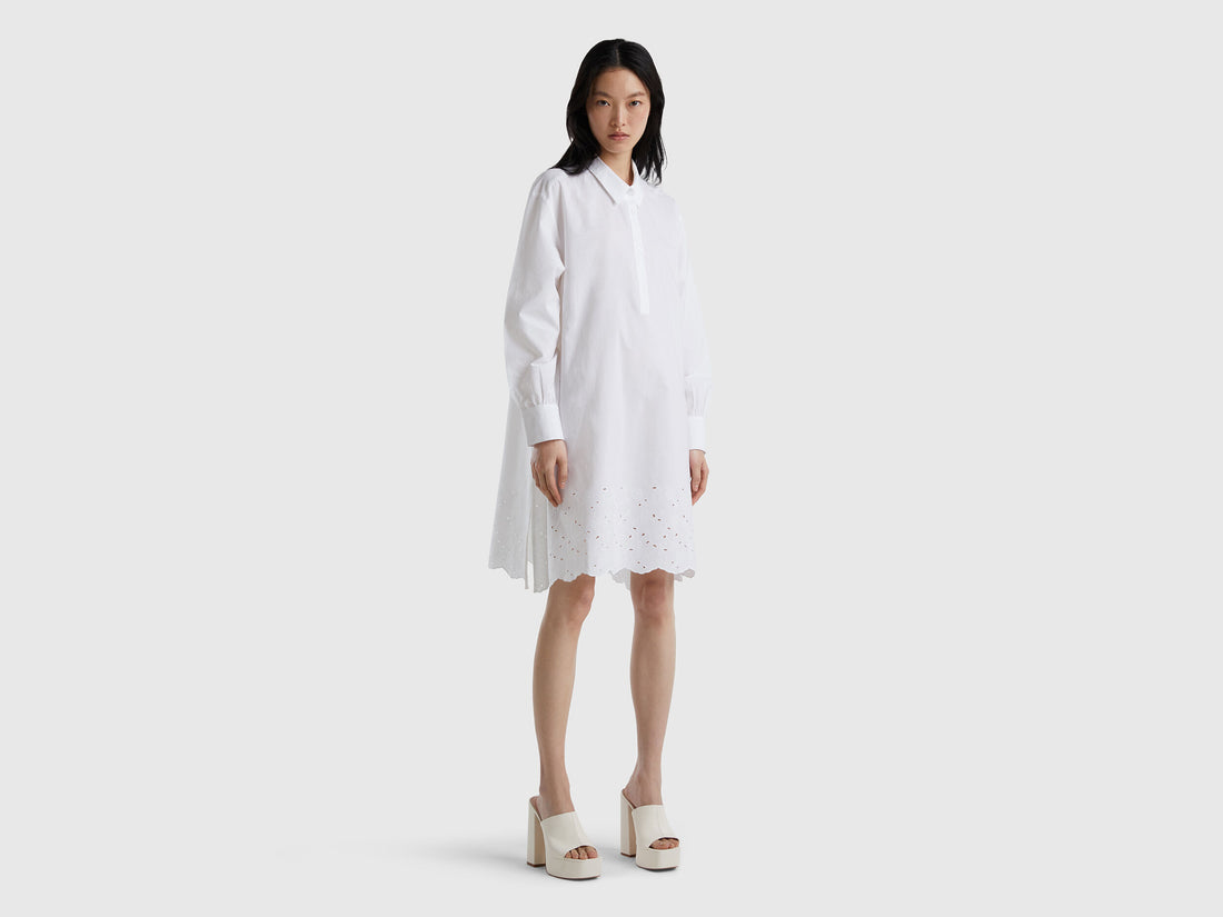 Shirt Dress With Broderie Anglaise Embroidery