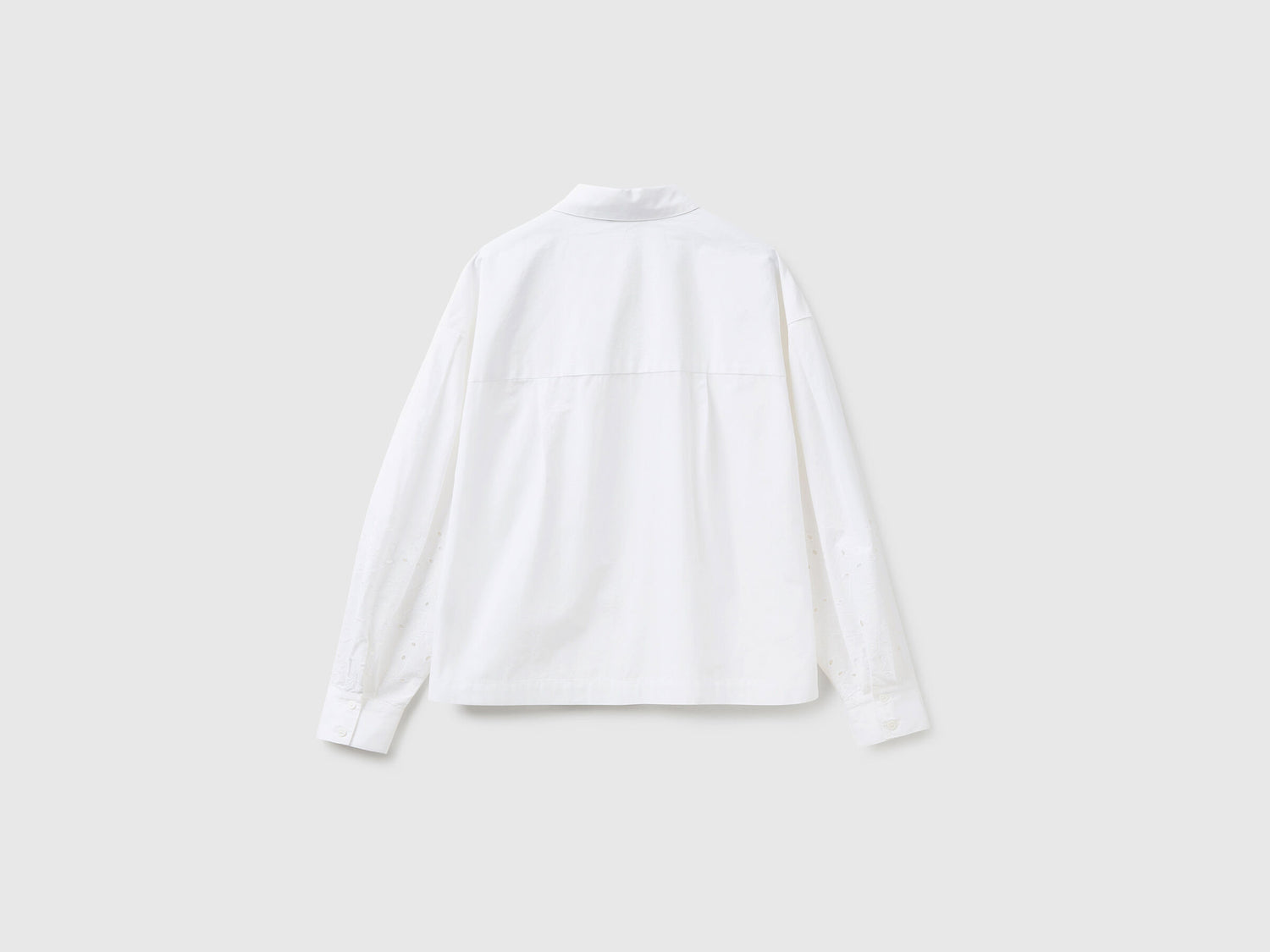 Shirt With Broderie Anglaise Sleeves