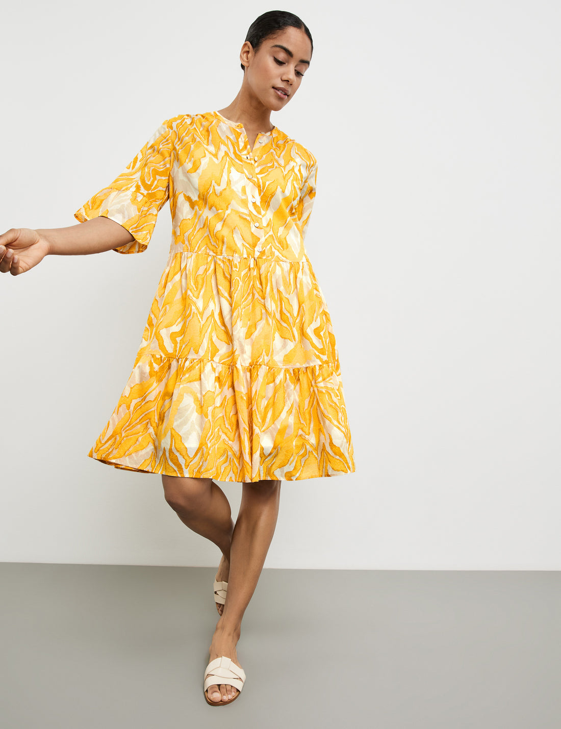 Short A-Line Dress With A Print