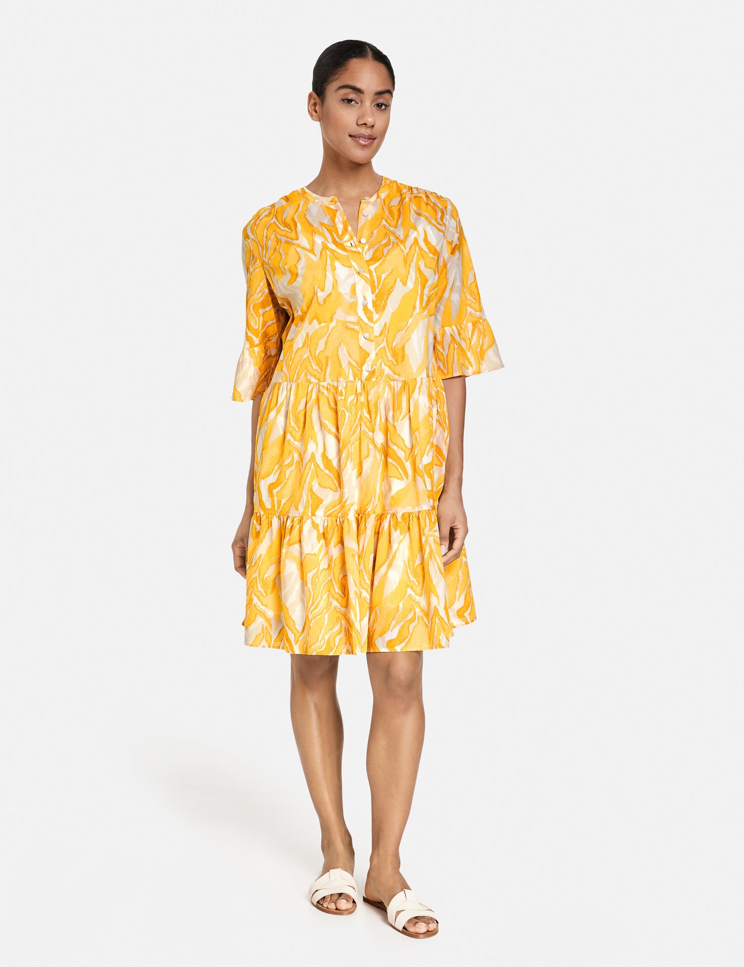 Short A-Line Dress With A Print