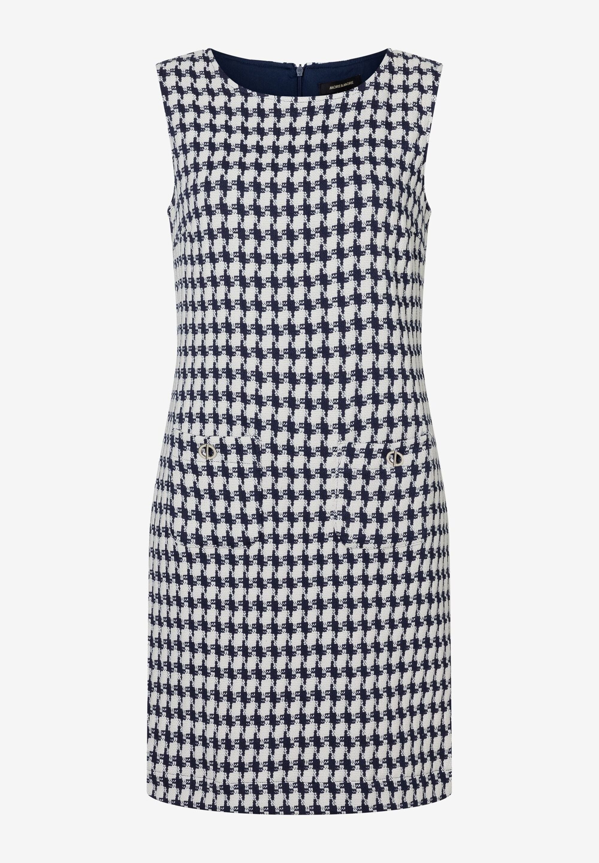 Short Dress In Houndstooth Pattern