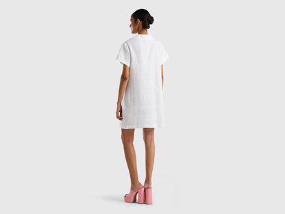 Short Dress In Pure Linen