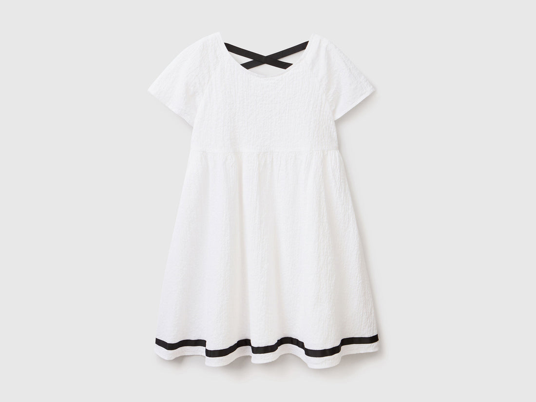 Short Dress In Stretch Cotton - 01