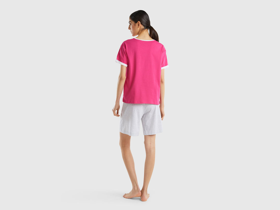 Short Pyjamas In Long Fiber Cotton