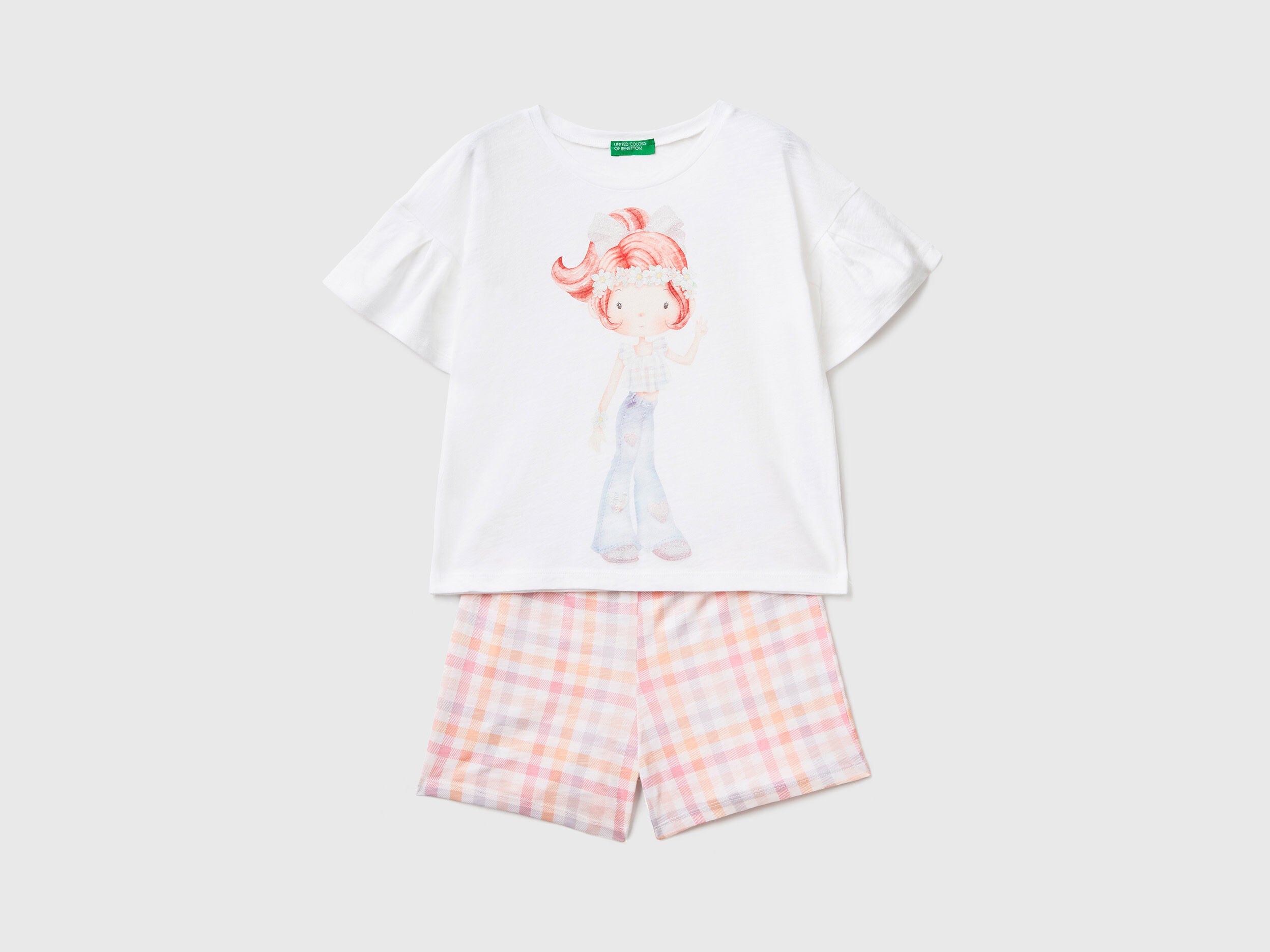 Short Pyjamas With Glittery Print - 01