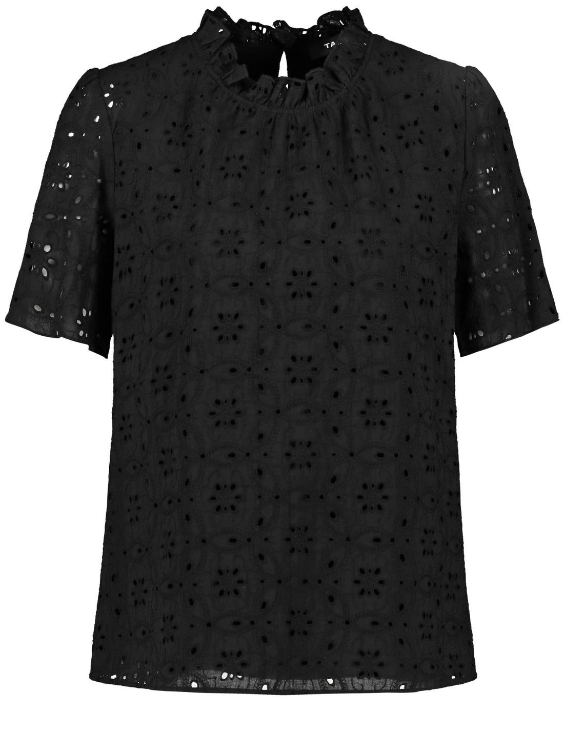 Short Sleeve Blouse With Broderie Anglaise
