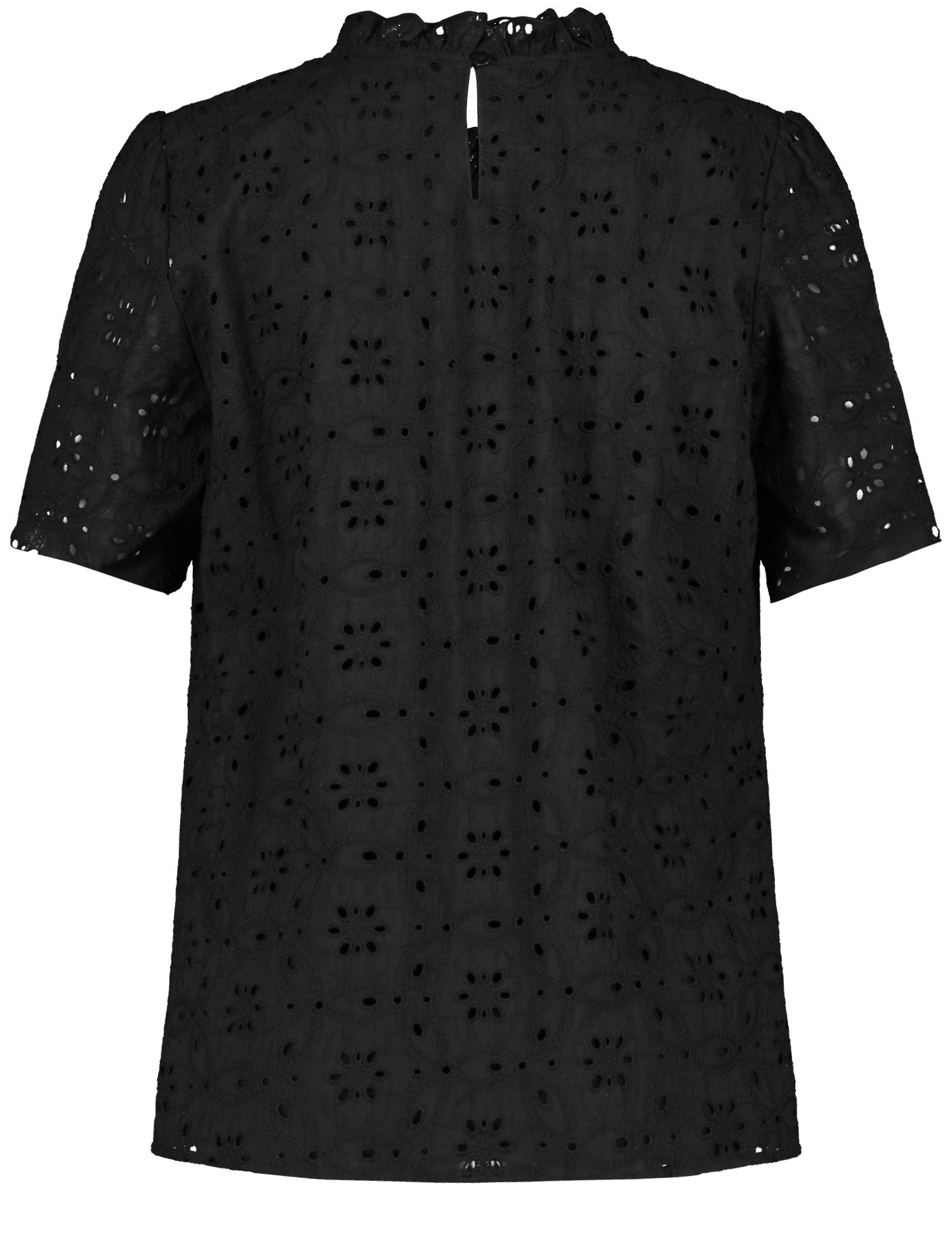Short Sleeve Blouse With Broderie Anglaise