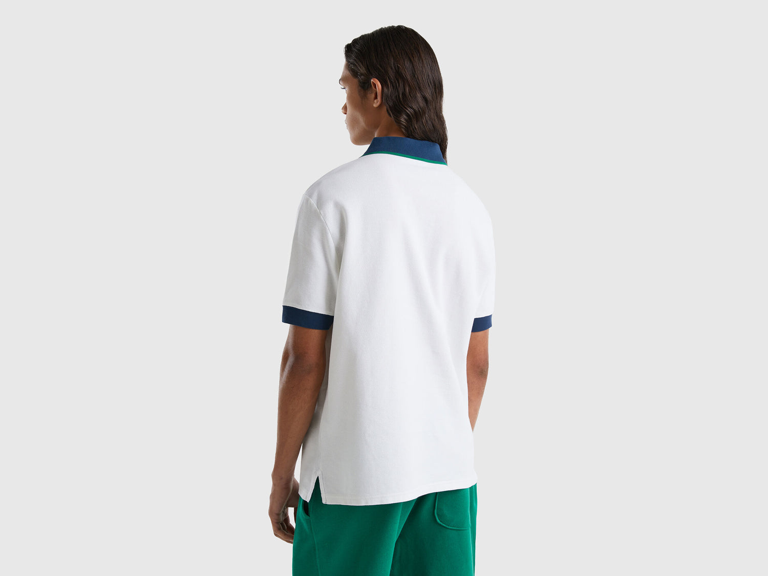 Short Sleeve Polo With Clashing Hem - 02