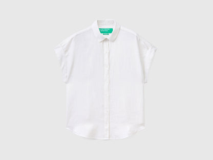 Short Sleeve Shirt In Pure Linen