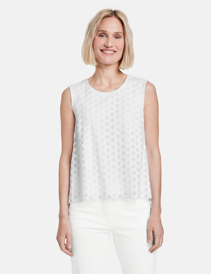 Sleeveless Blouse With Lace