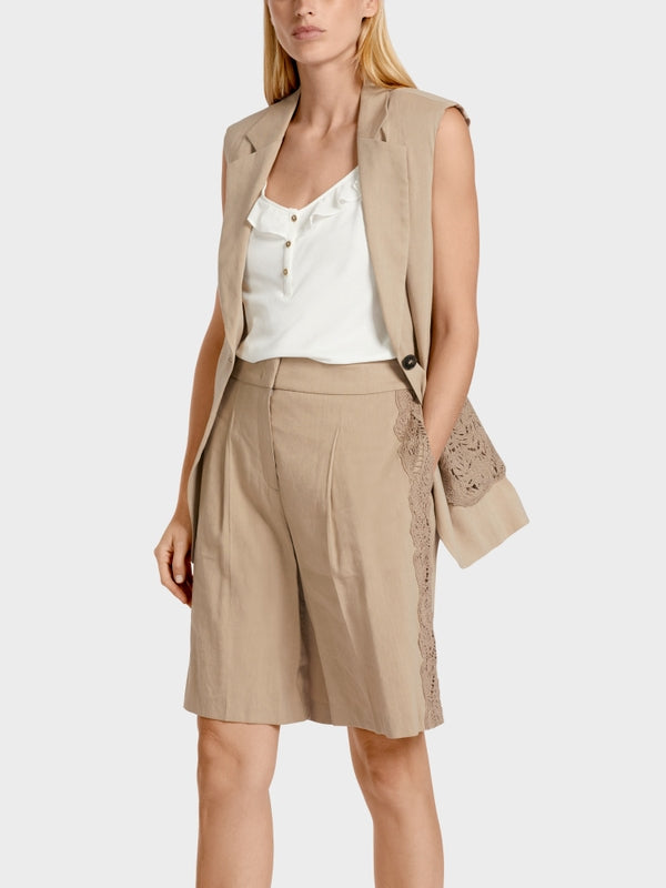 Sleeveless Linen Blazer
