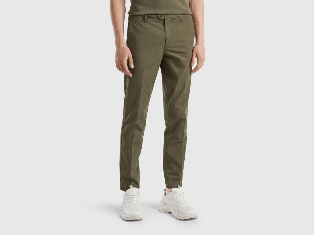 Slim Fit Chinos In Light Cotton