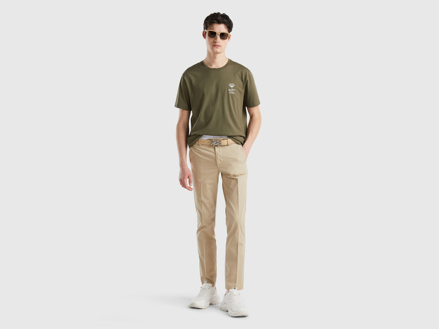 Slim Fit Chinos In Light Cotton