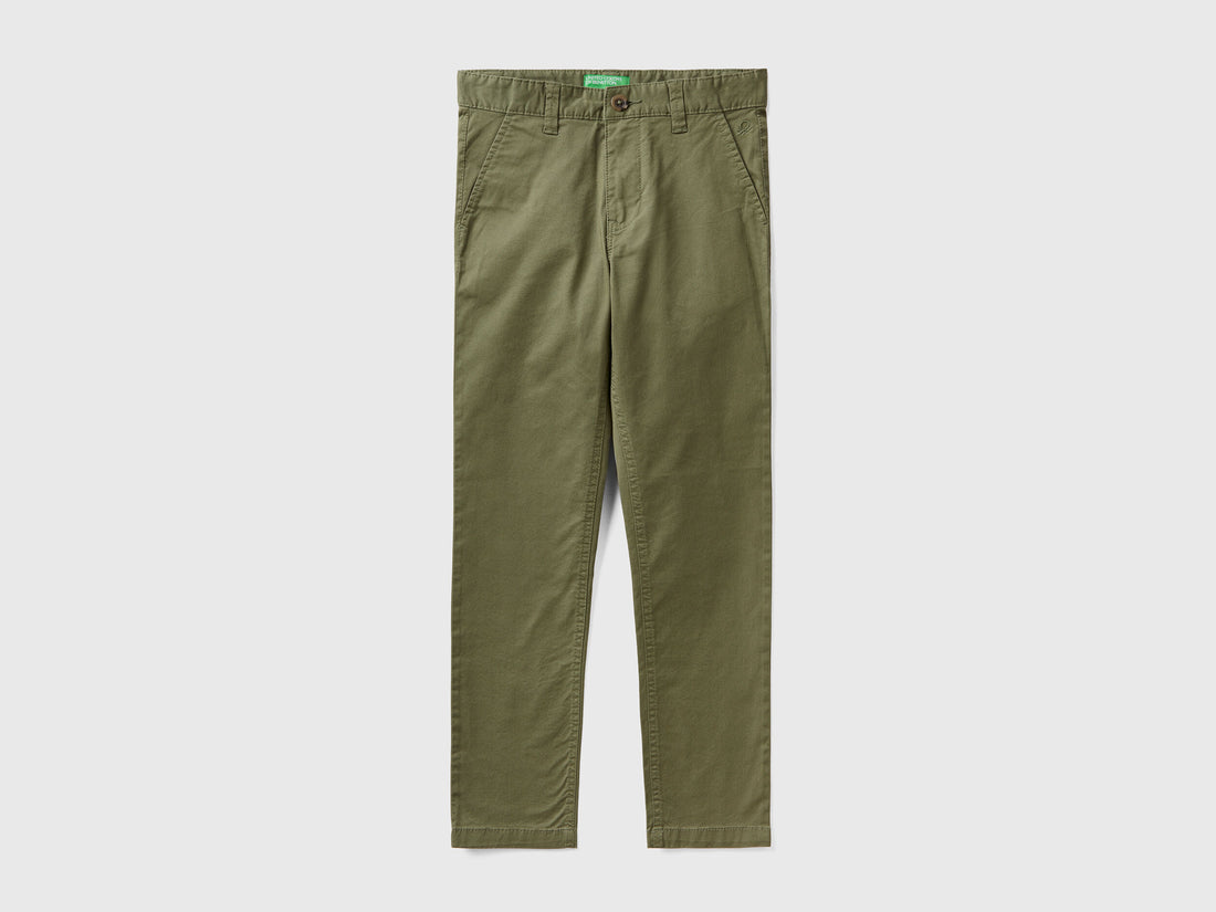 Slim Fit Chinos In Stretch Cotton - 01