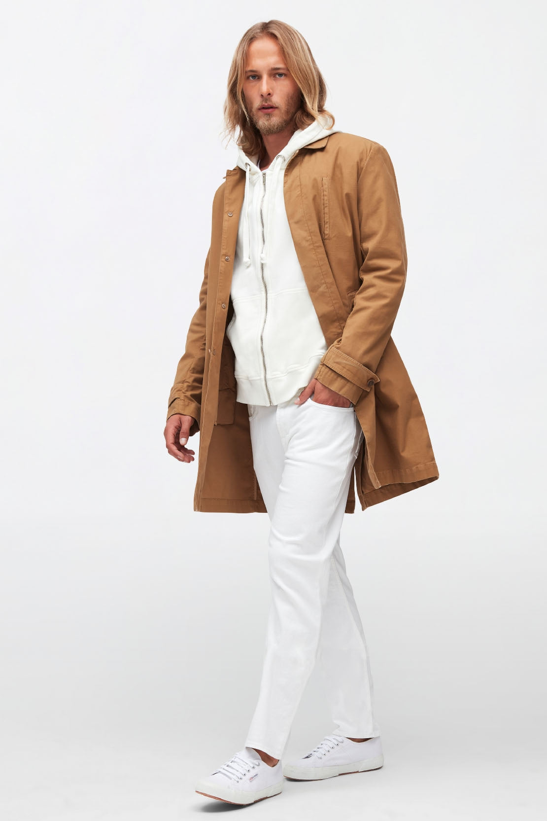 Slimmy Tapered Luxe Performance White White - BEVAVA