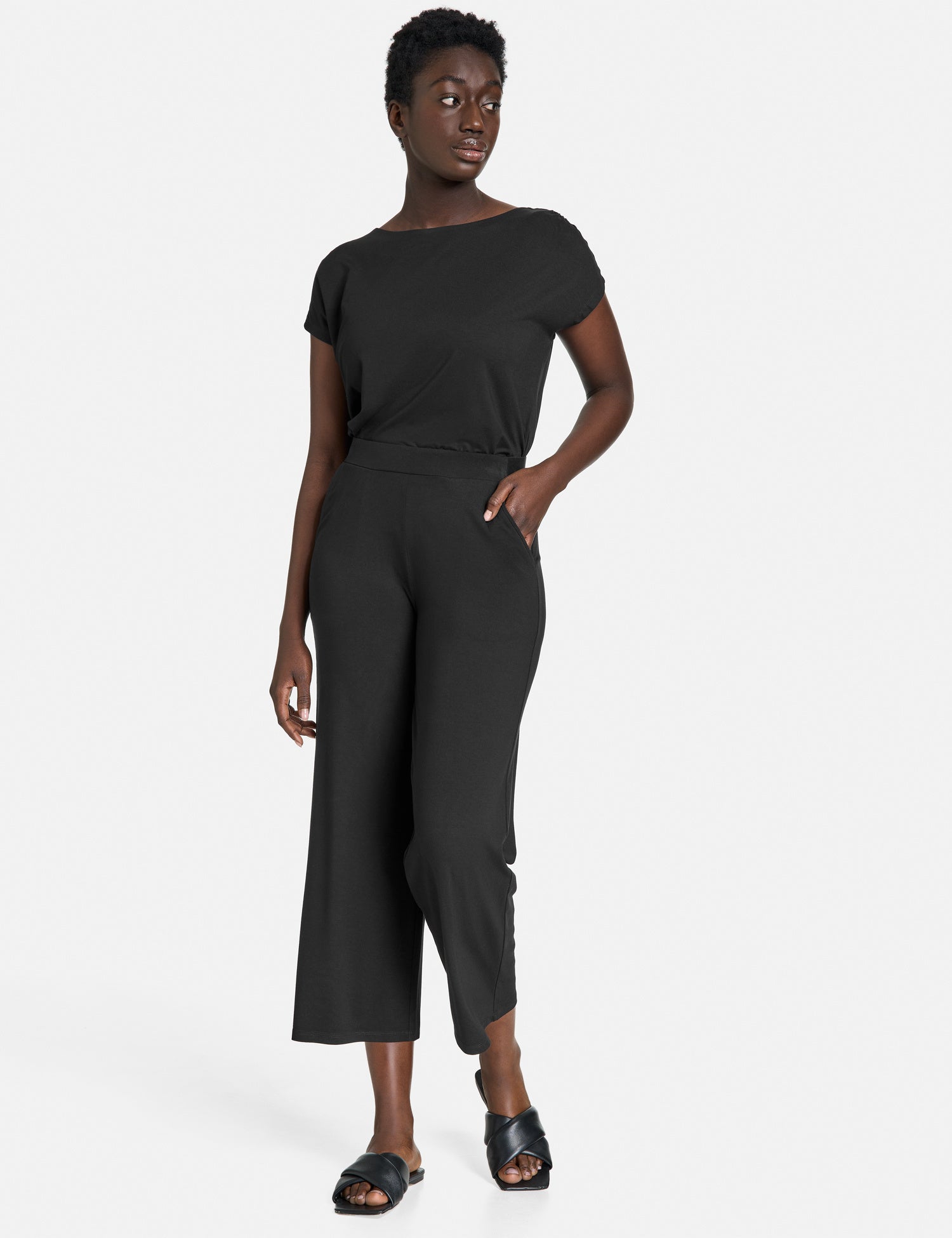 Slip-On Trousers With Stretch For Comfort