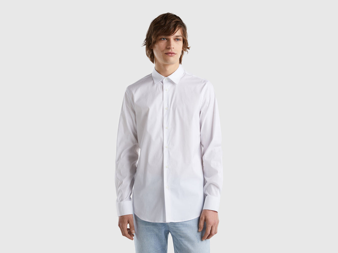 Solid Color Slim Fit Shirt - 01