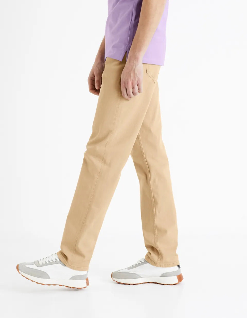 Straight Pants 5 Pockets - Beige - 03