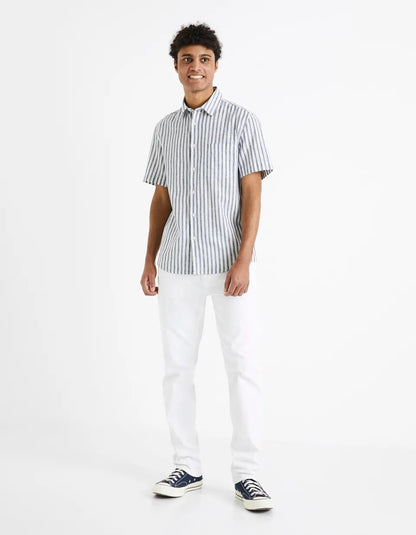 Straight Pants 5 Pockets - White - 01