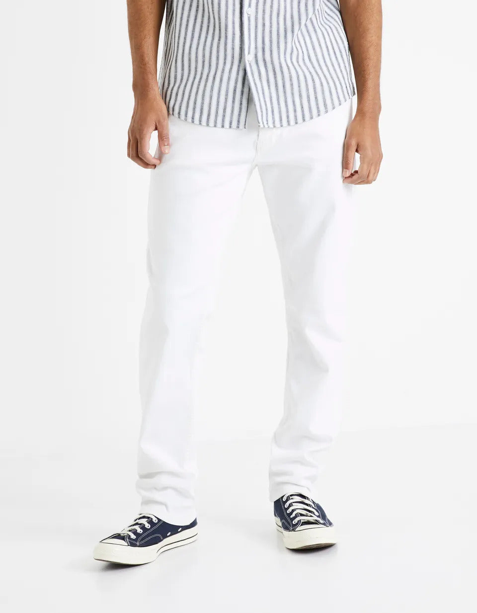 Straight Pants 5 Pockets - White - 02