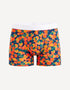 Stretch Cotton Boxer Orange - Navy - 01