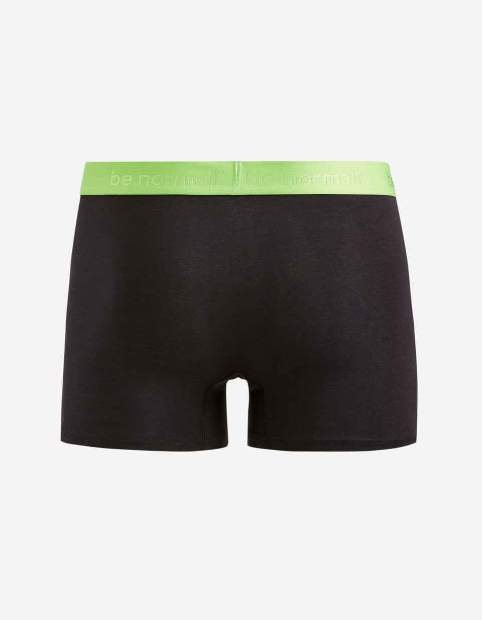 Stretch Cotton Boxer With Neon Waistband - Black - 02