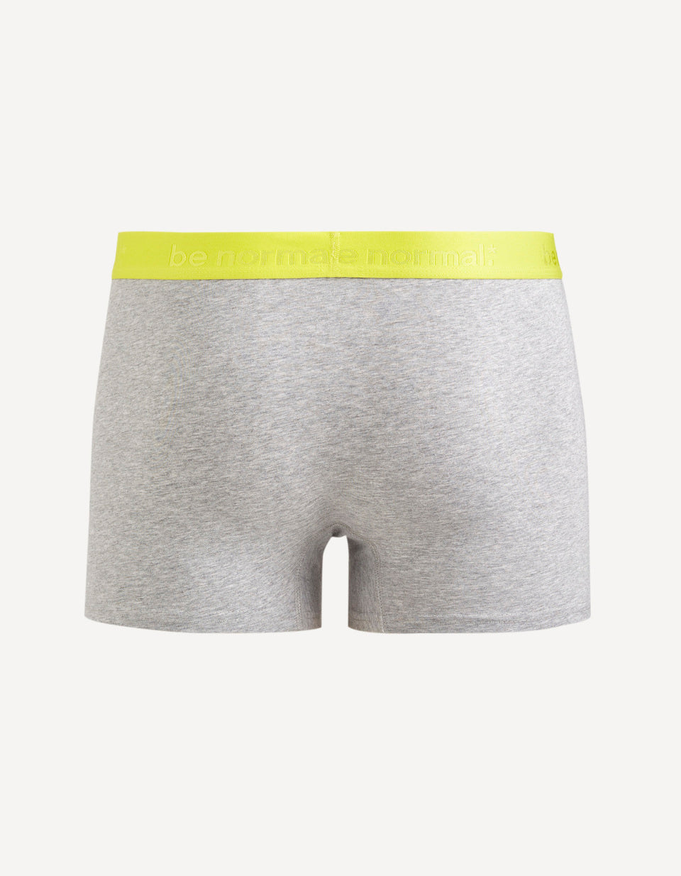 Stretch Cotton Boxers With Fluorescent Belt - Light Gray - 02