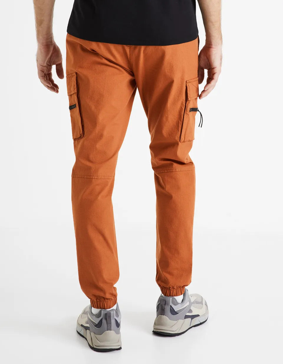 Stretch Cotton Cargo Pants - Ocre - 04