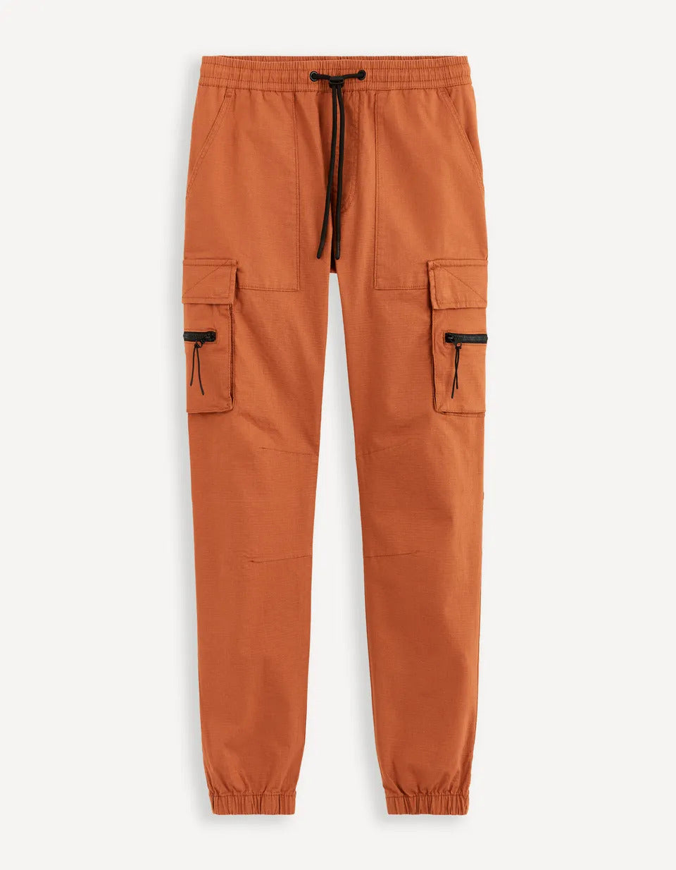 Stretch Cotton Cargo Pants - Ocre - 05