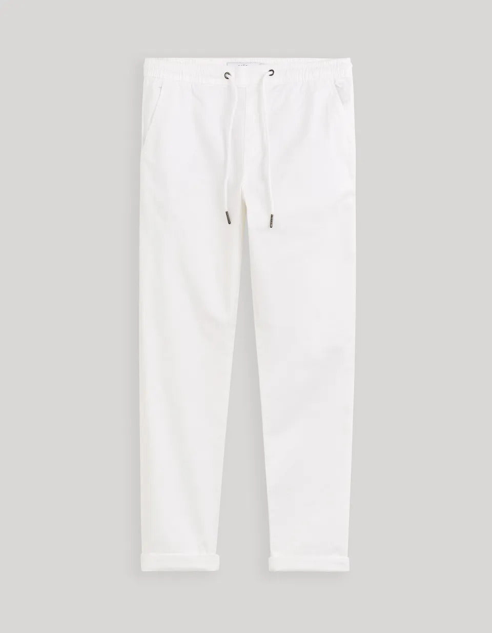 Stretch Cotton Trousers - White - 01