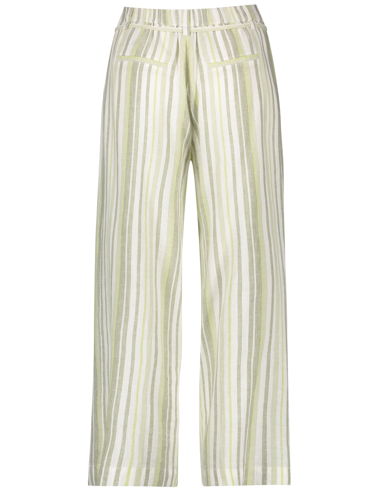 Striped Culottes Made Of Pure Linen