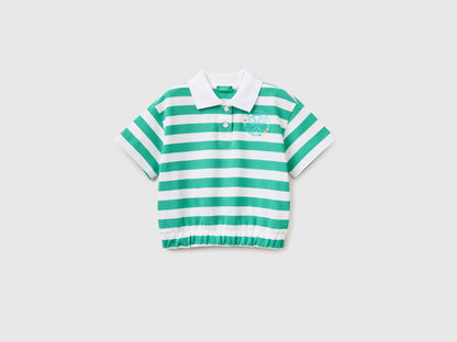 Striped Polo Shirt With Crest - 01