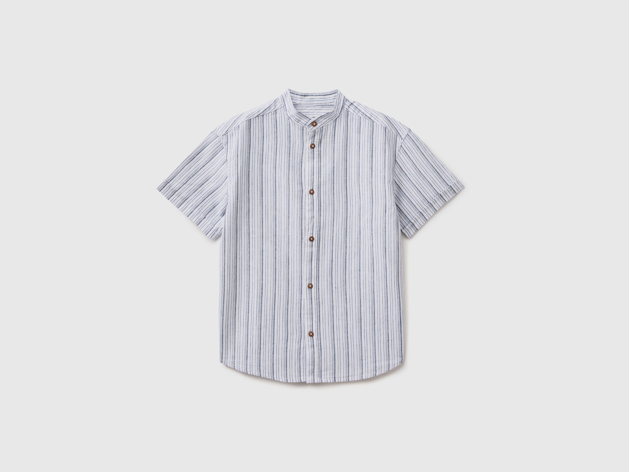 Striped Shirt In Linen Blend