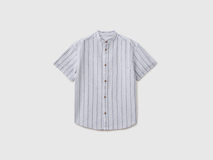 Striped Shirt In Linen Blend