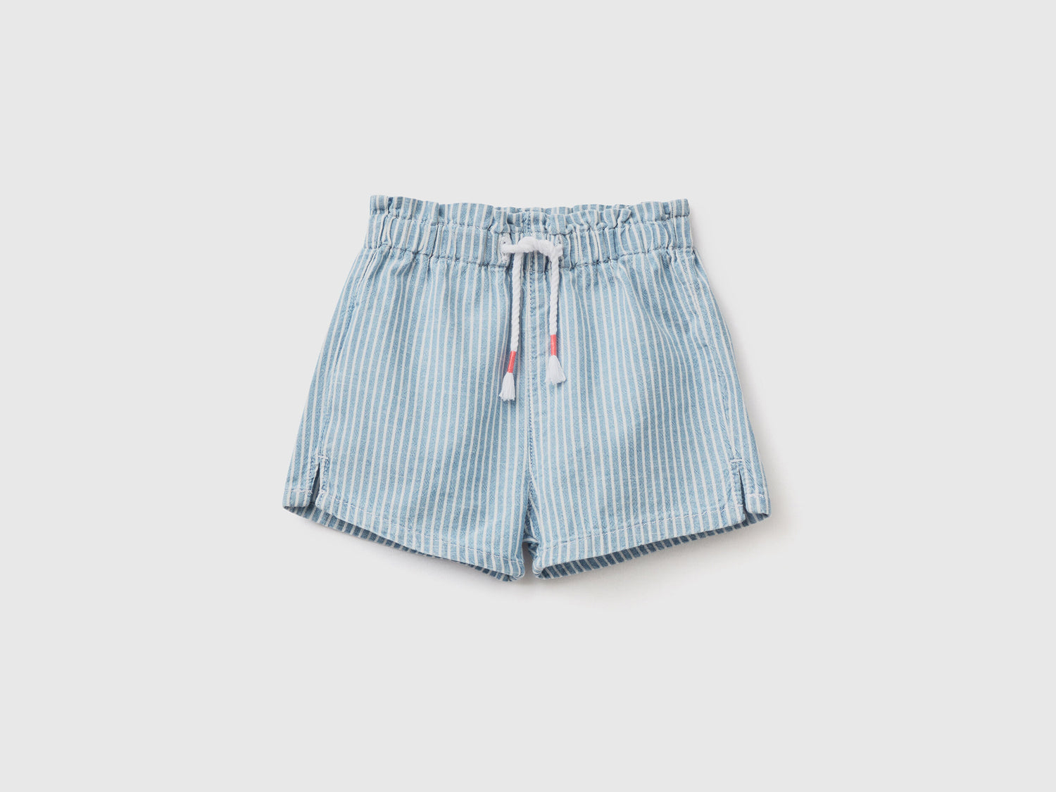 Striped Shorts In Lightweight Denim