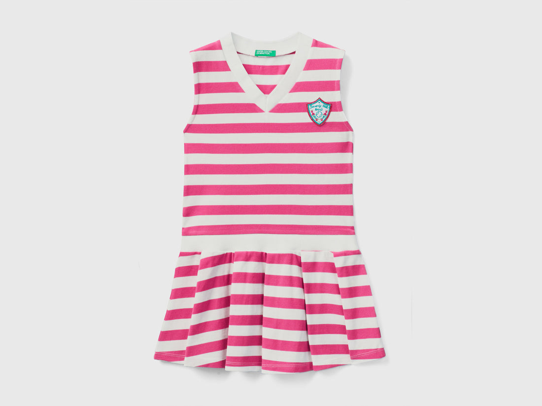 Striped Sleeveless Dress - 01
