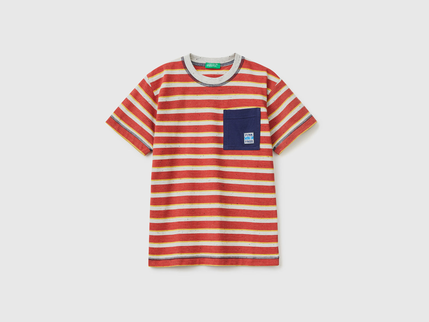 Striped T-Shirt With Pocket - 01