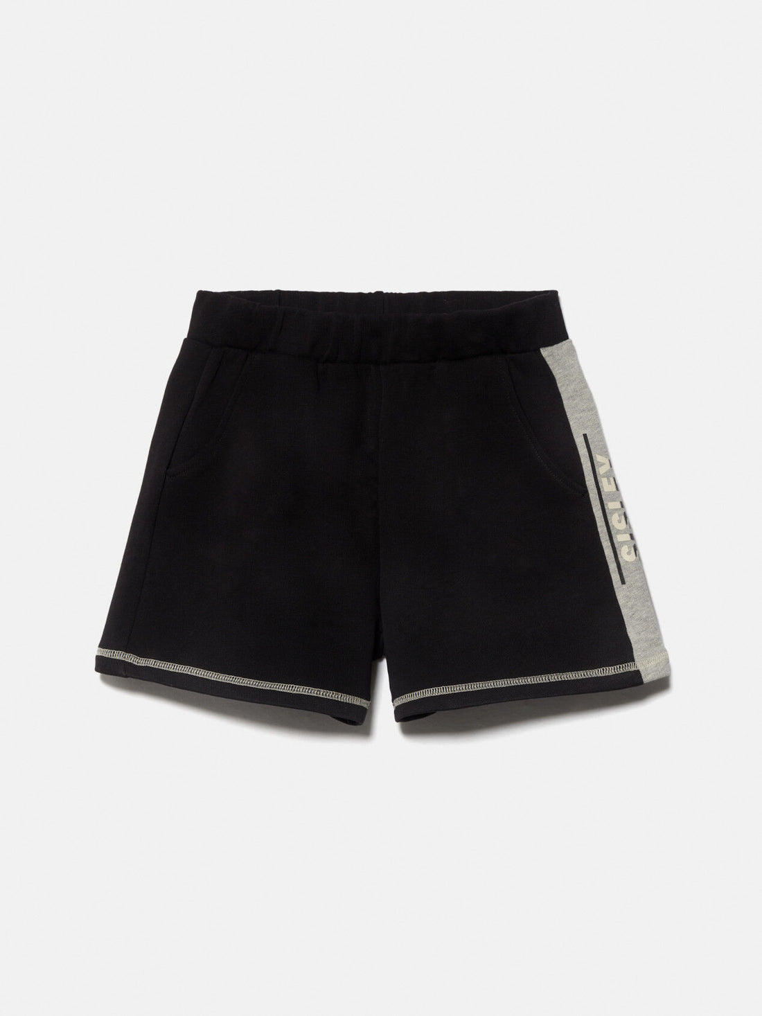 Sweat Shorts With Bands And Logo - 01