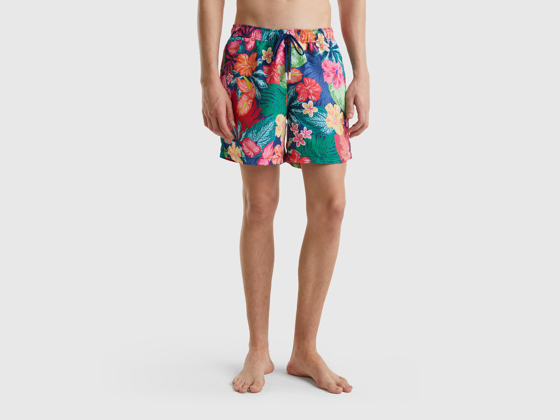 Swim Trunks With Floral Print