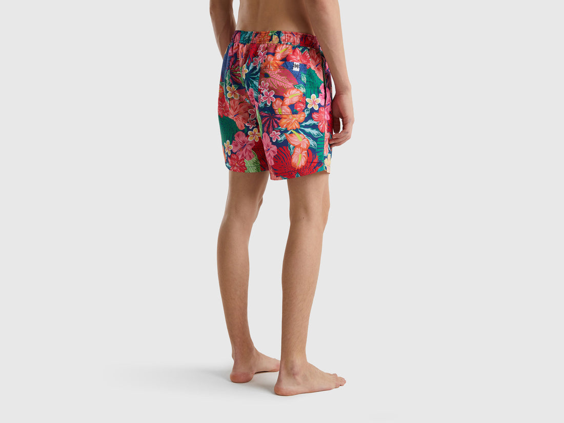 Swim Trunks With Floral Print