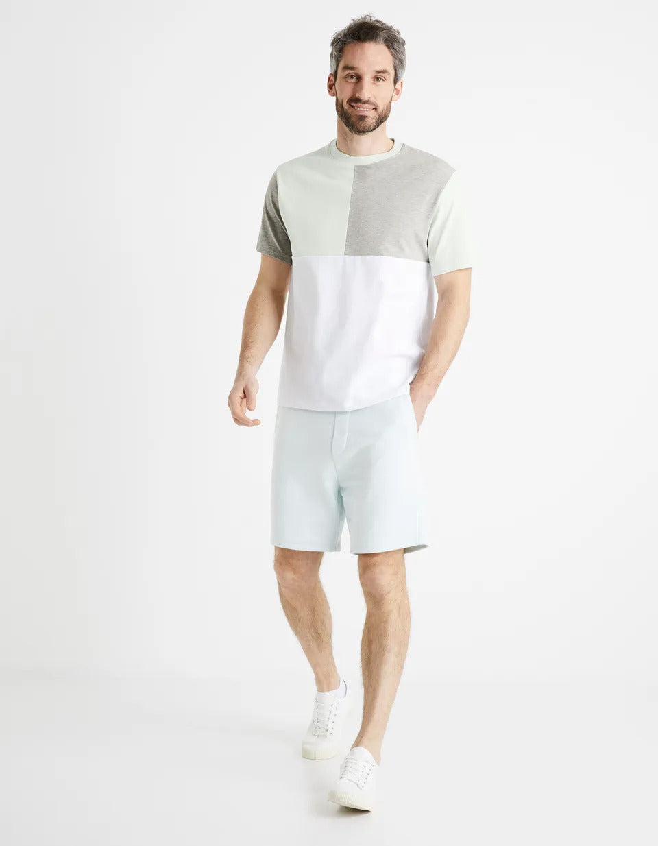 T-Shirt Col Rond 100% Coton - Vert - 01