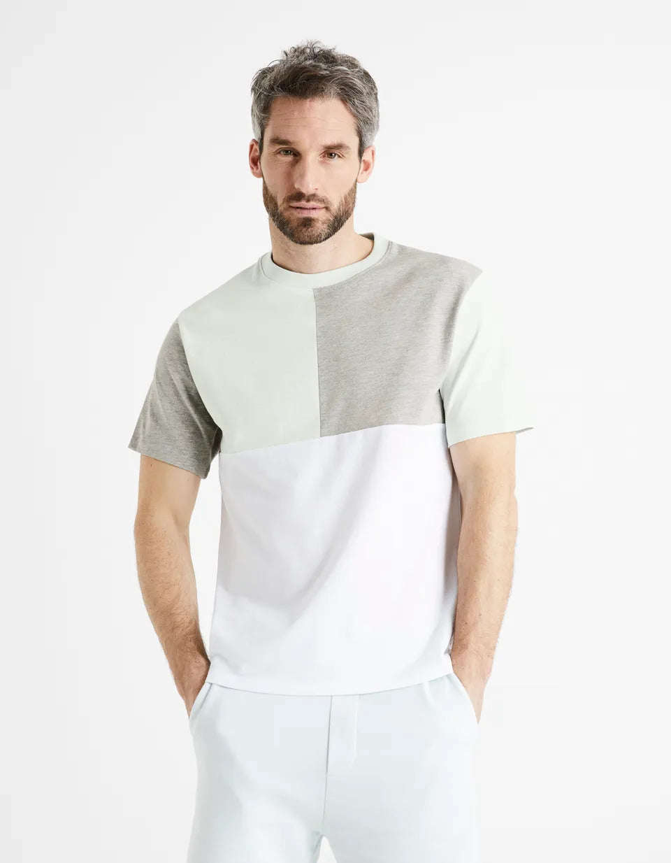 T-Shirt Col Rond 100% Coton - Vert - 02