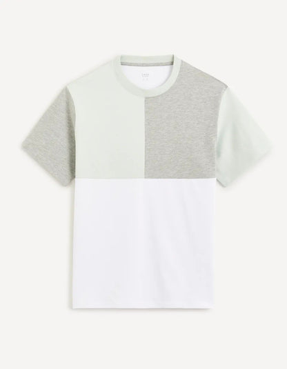 T-Shirt Col Rond 100% Coton - Vert - 04