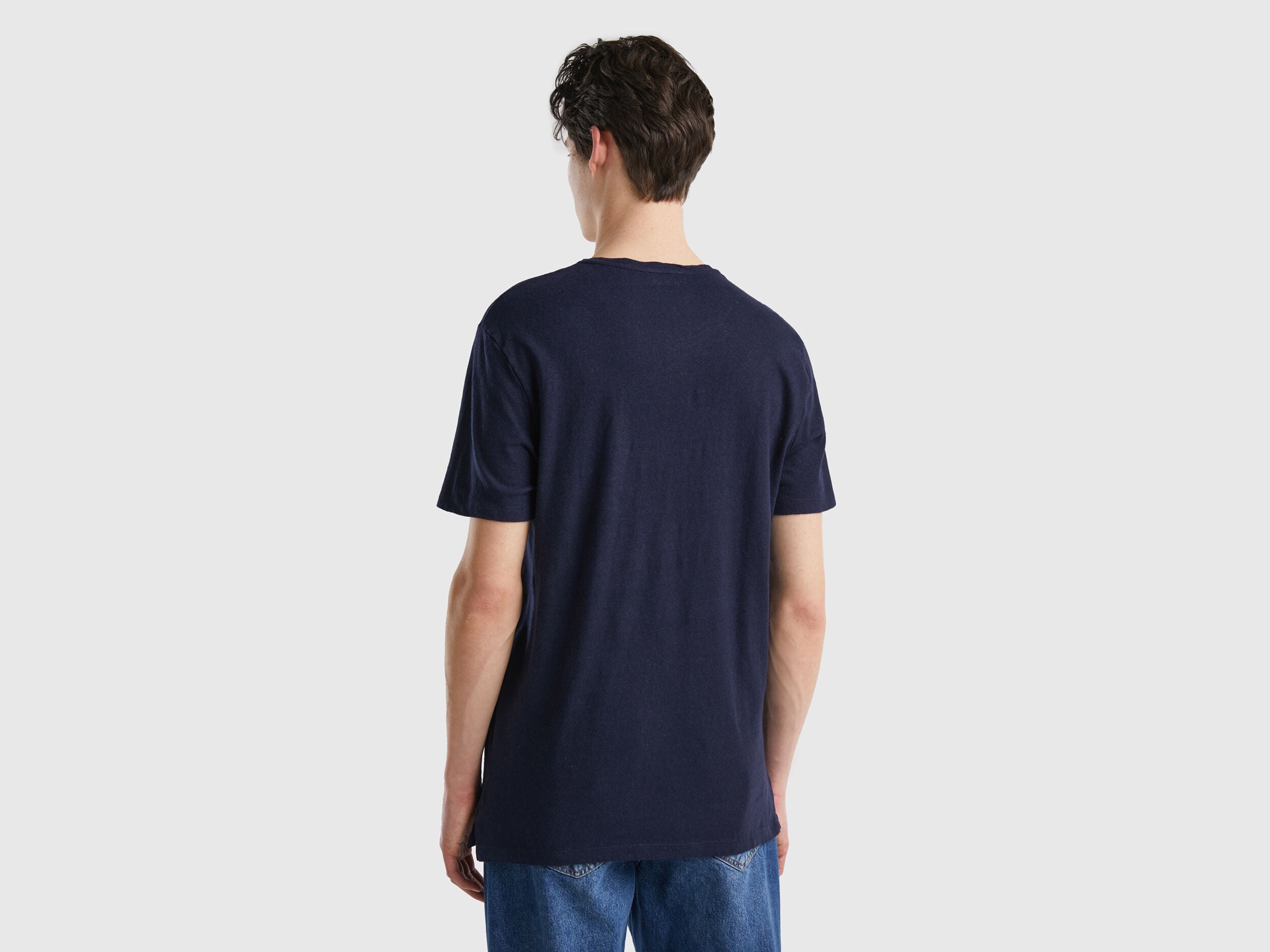 T-Shirt In Linen Blend