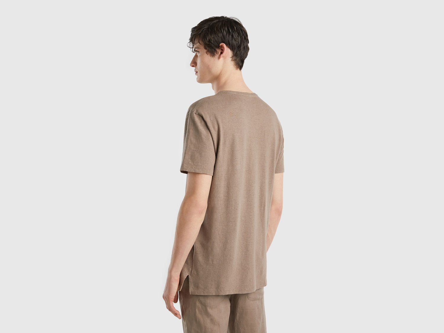 T-Shirt In Linen Blend